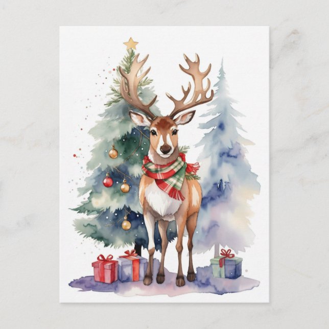 Renar med gåvor vykort (Framsida)