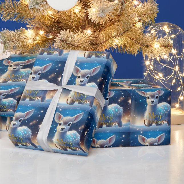 Renar med God jul hälsning Presentpapper (Helgdagar)