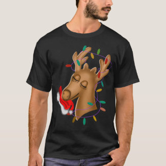Renar med julklapp Ljus och Jultomten T Shirt