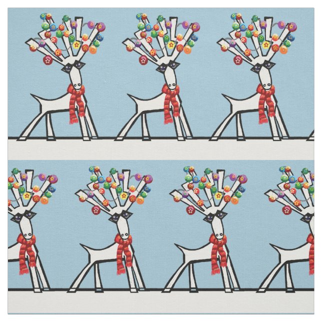 Renar med julklapp ljus tyg (Provkarta)
