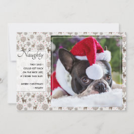 Renar Mönster & Skripttypgrafi Anpassningsbar Färg Julkort