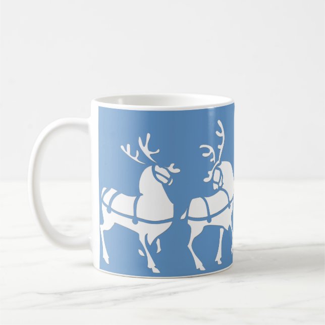 Renar Mugg-kaffe Kopp Festive Blue-jul Kopp (Vänster)