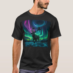 Renar och den nordliga Ljus viltlevande formgivnin T Shirt