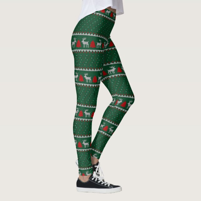 Renar och julgranar  leggings (Höger)