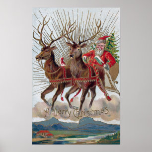 Renar och tomten för leverans poster