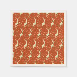 Renar på Brown Background Pappersservett