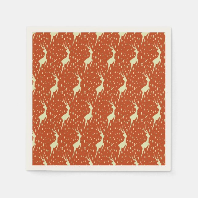 Renar på Brown Background Pappersservett (Framsidan)