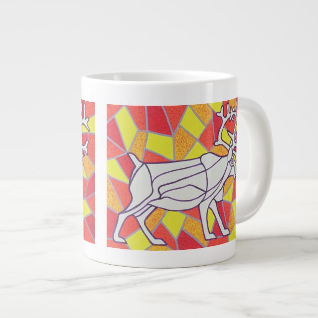 renar på fastsatt glas jumbo mugg (Framsida höger)