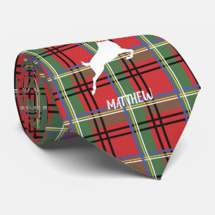 Renar på Red och Grönt Tartan-julen Play Slips