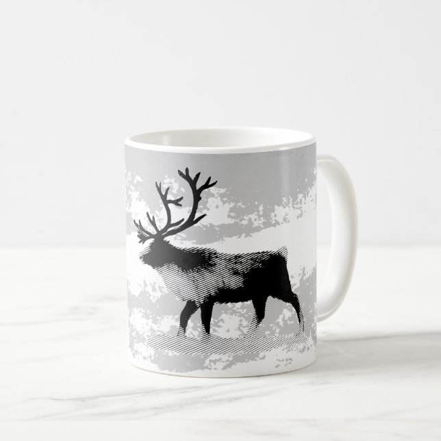 Renar på vinterdagen kaffemugg (Framsida höger)