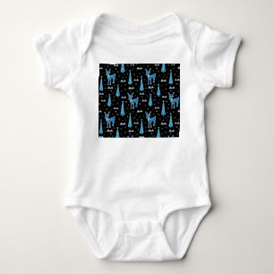 Renar, snöflingor, mönster, jul t shirt