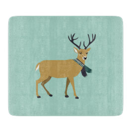 Renar som bär en vinterscarf (juldjur)