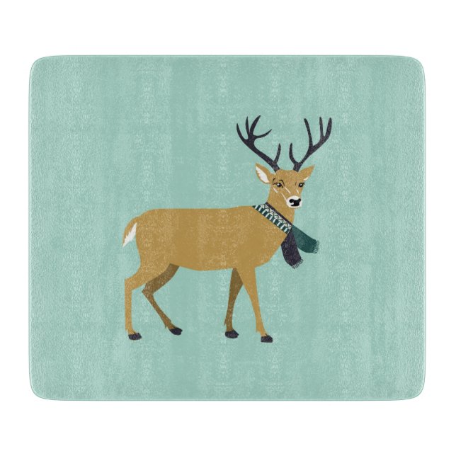 Renar som bär en vinterscarf (juldjur) (Framsidan)