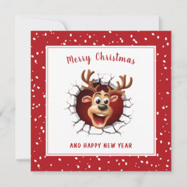 Renar som går igenom det vackra julkortet kort