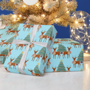 Renar vid jul presentpapper