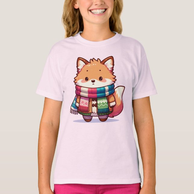 Renard Choupinet en Hiver T Shirt (Framsida)