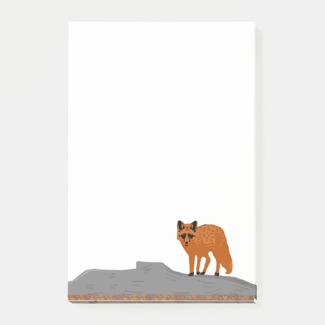 🦊 Renard sur le Rocher Post-it Block (Framsida)