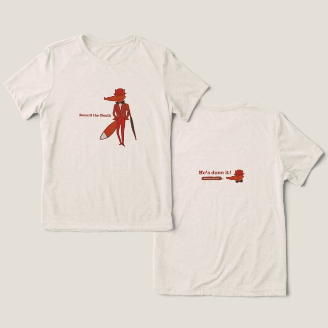 Renard the Sleuth T Shirt (Design fram och bak)