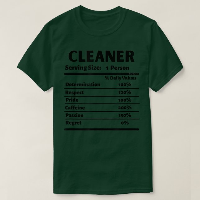 Renare Näring Novelty Städning Motivation Clea T Shirt (Design framsida)