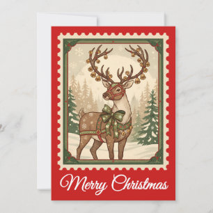 Renare Retro Postage Frimärke-julkort Julkort