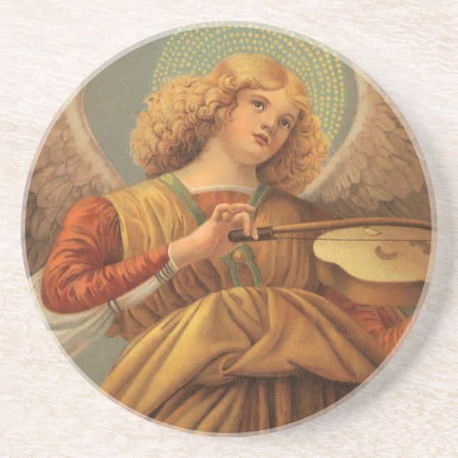 Renässangsängel spelande violin Melozzo da Forli Underlägg Sandsten (Framsidan)