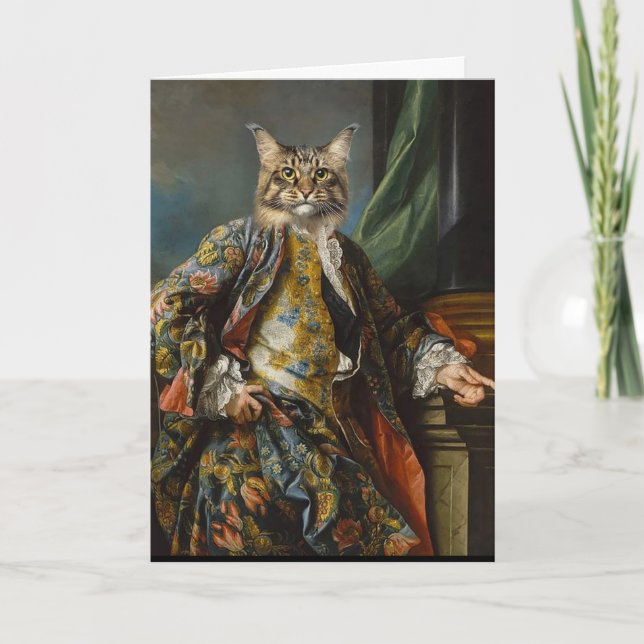 RENÄSSANS KATT BRODER FÖDELSEDAGKORT KORT (Framsida)