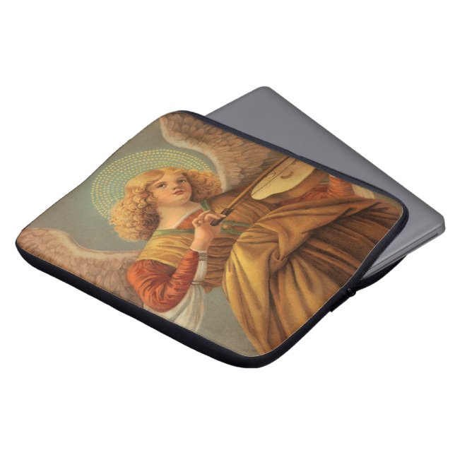 Renässansängel spelande violin Melozzo da Forlì Laptop Sleeve (Framsida topp)