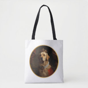 Renässansdrottningporträtt Golden Retriever Tygkasse