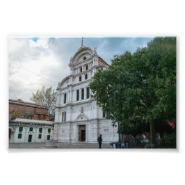 Renässansfasaden till San Zaccaria-kyrkan Fototryck