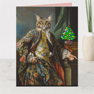 RENÄSSANSMAN KATT JUL STORA KORT