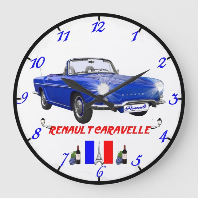Renault Caravelle Wall Clock Stor Klocka (Framsida)