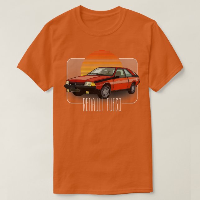 Renault Fuego Retro Classic Älskare Design T Shirt (Design framsida)