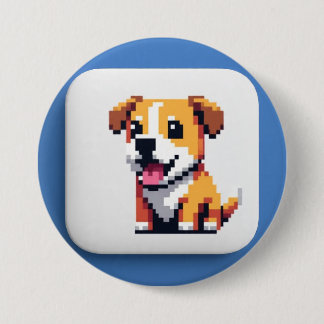 Renbow banana pup pop Dog on buttons patches  Knapp