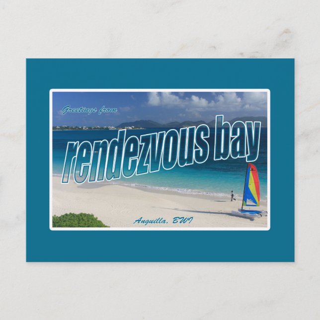 Rendezvous Bay, Anguilla Postcard Vykort (Framsida)