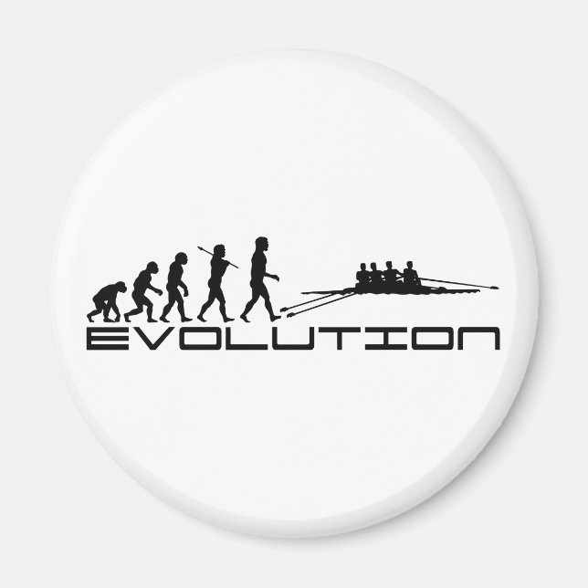 Rending Rower Vatten sport Evolution Art Magnet (Framsidan)