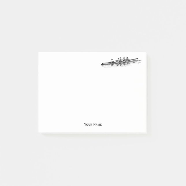 Rending Rowers Crew Team Vatten sport Post-it Block (Framsida)