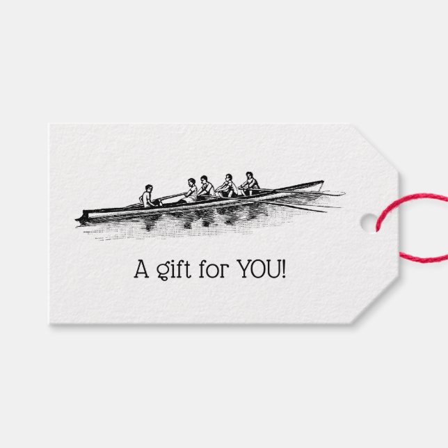 Rending Rowers Crew Team Vatten sport Presentetikett (Framsidan (Horisontell))