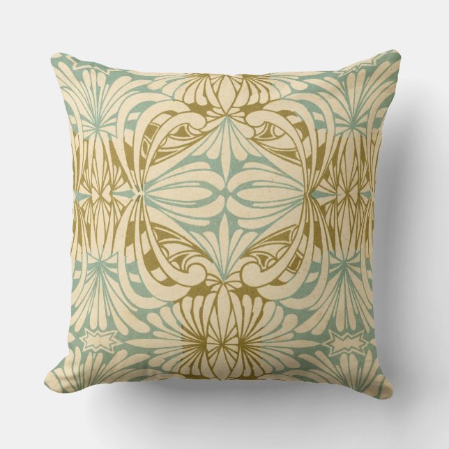Rene Beauclair's Art nouveau Mönster Kudde (Framsida)