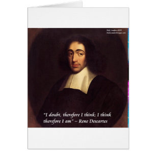 René Descartes Jag Tänker, Alltså Är Jag Citat Hälsningskort