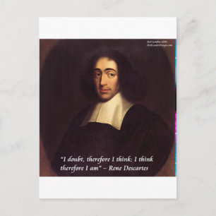 René Descartes Jag Tänker, Alltså Är Jag Citat Vykort