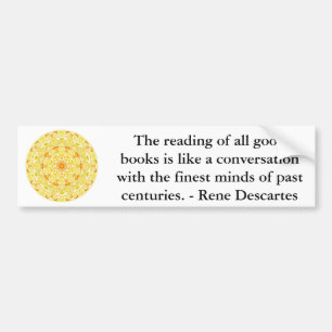 Rene Descartes litteraturcitationstecken Bildekal