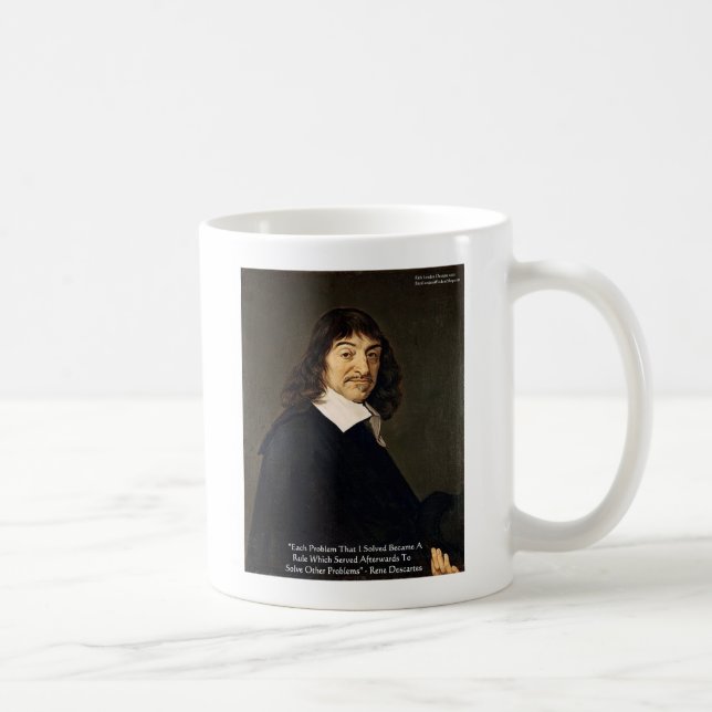 Rene Descartes, lösning av problem med visdomsoffe Kaffemugg (Höger)