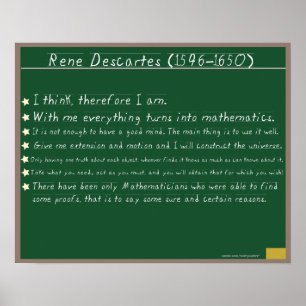 Rene Descartes Mathematics Poster offerter
