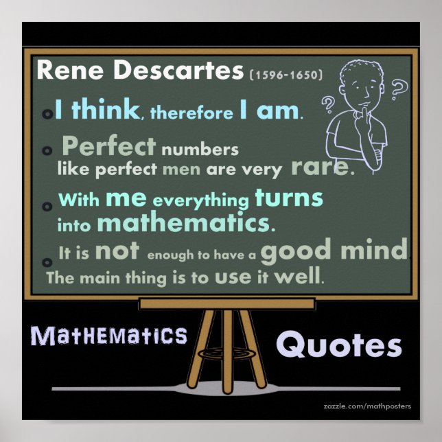 Rene Descartes Mathematics Poster offerter (Framsidan)