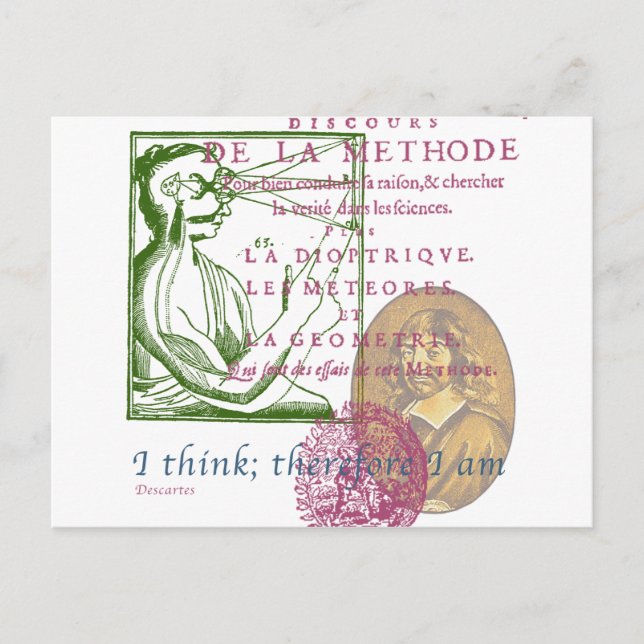 Rene Descartes Vykort (Framsida)