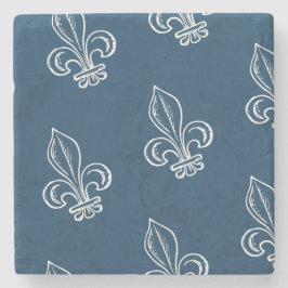 René Levesques Citation Peuple Québec Fleur de Lys Stenunderlägg