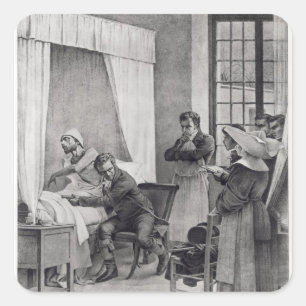 Rene Theophile Hyacinthe Laennec Fyrkantigt Klistermärke