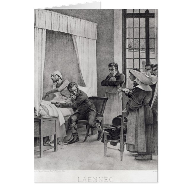 Rene Theophile Hyacinthe Laennec Hälsningskort (Framsidan)