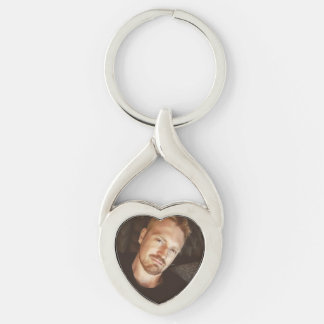 Rene Topka in deinem Herzen Twisted Heart Silverfärgad Nyckelring