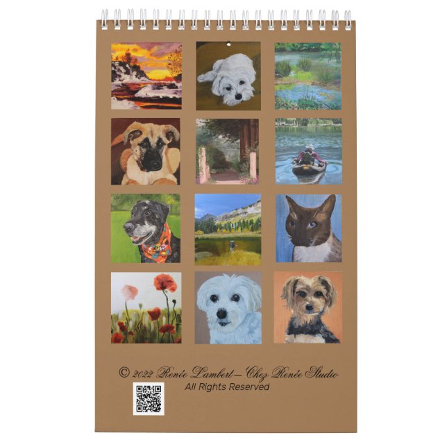 Renee Lamberts verk - Kalender 2023 (Baksida)